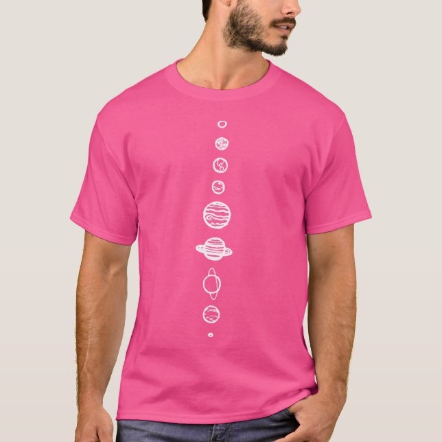 Camiseta Planetas negros (Anverso)