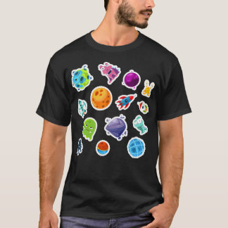 Camiseta Planetas Niños de color
