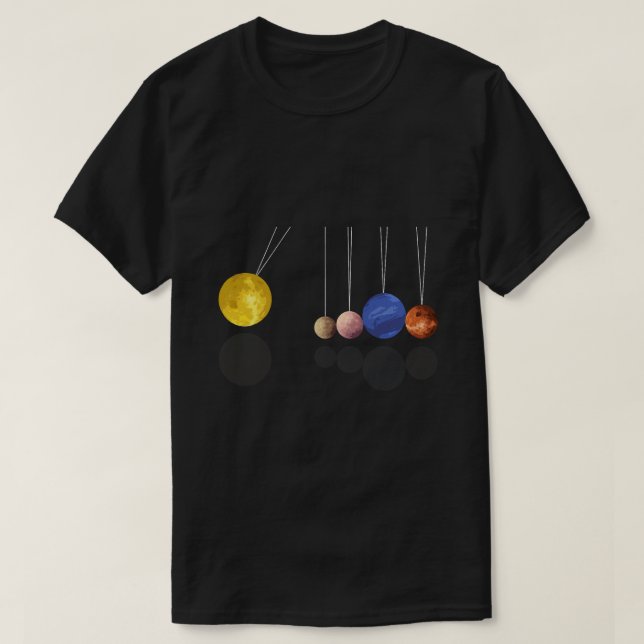 Camiseta Planetas péndulo sistema solar ciencia espacial as (Diseño del anverso)