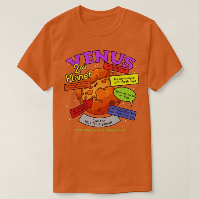 Camiseta Planetas perfectos para el sistema solar (Diseño del anverso)