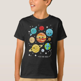 Camiseta Planetas, planetas Kawaii, espacio, cosmos, estrel