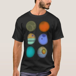 Camiseta Planetas solares coloridos