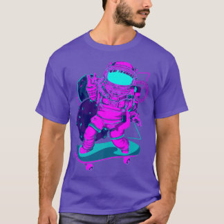 Camiseta Planetas Synthwave Vaporwave Art Skateboarding Ast