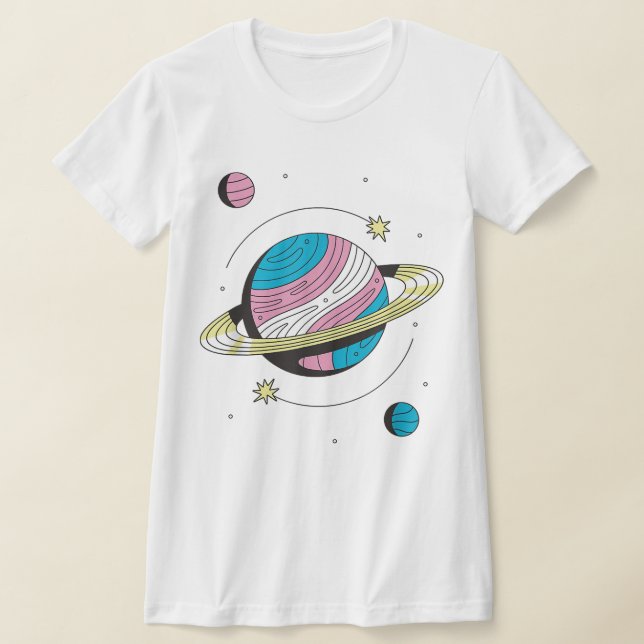 Camiseta Planetas transgénero de galaxia espacial al aire l (Distribución)