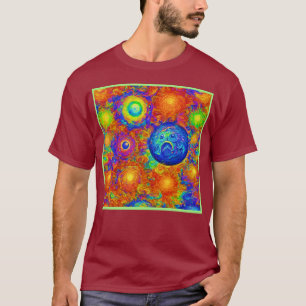 Camiseta Planetas tristes y coloridos