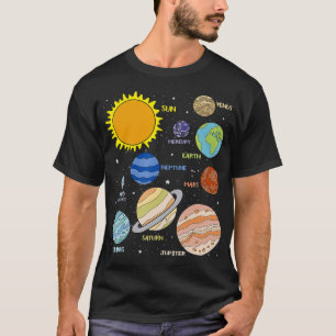 Camiseta Planetas Universo Astronomía Ciencia Sistema Solar