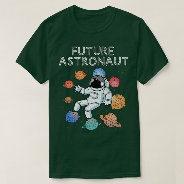 Camiseta Planetas Universo Junior Astronauta Ciencia Futuro (Diseño del anverso)