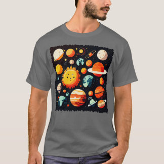 Camiseta Planetas y estrellas