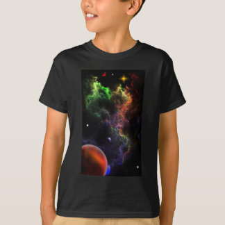 Camiseta Planetoides En El Espacio Del Cúmulo De Nebulosas