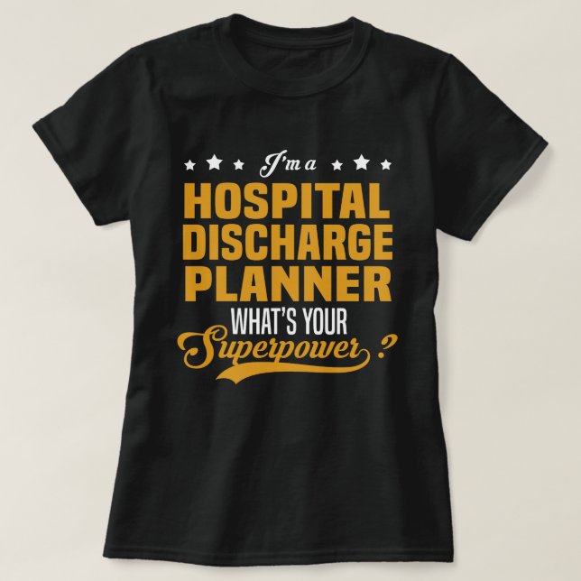 Camiseta Planificador de descarga de hospital (Diseño del anverso)