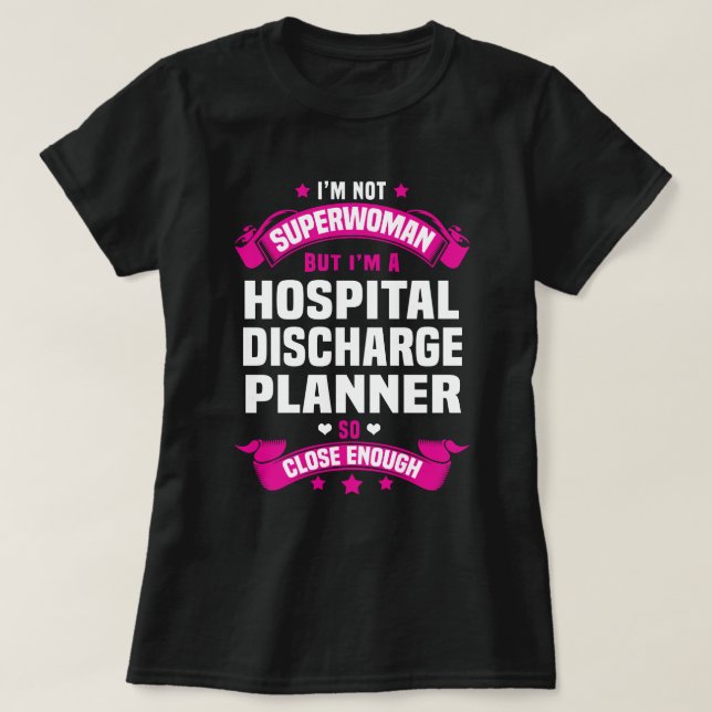 Camiseta Planificador de descarga de hospital (Diseño del anverso)