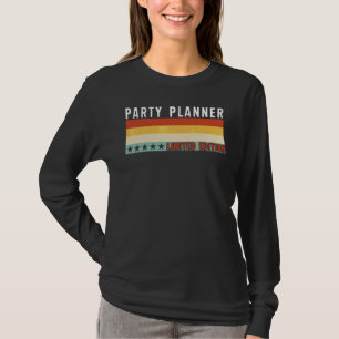 Camiseta Planificador de fiestas Título de trabajo Profesió