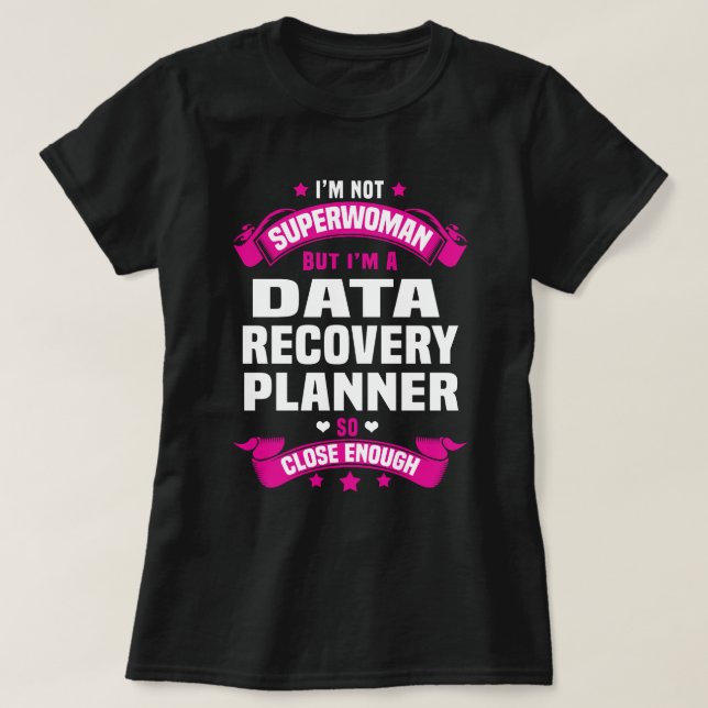 Camiseta Planificador de recuperación de datos (Diseño del anverso)