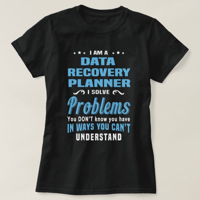 Camiseta Planificador de recuperación de datos (Diseño del anverso)