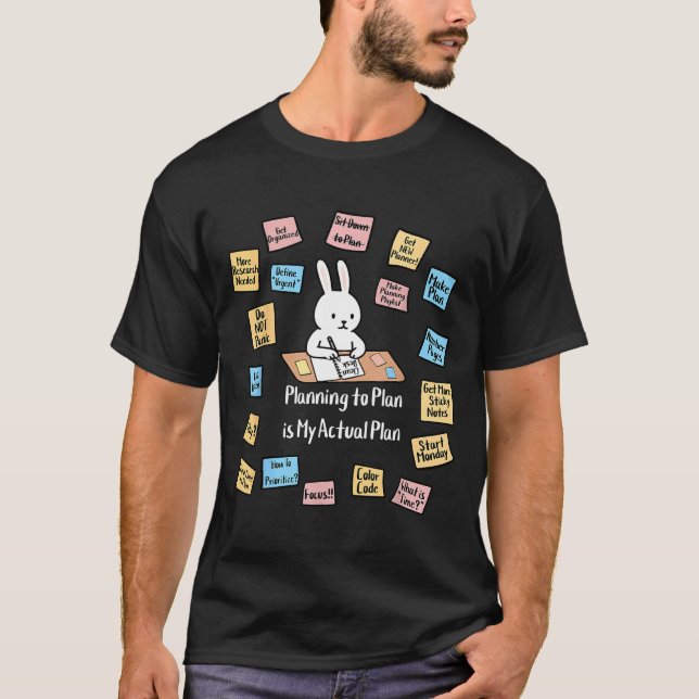Camiseta Planificar planificar es planbunny adhd mentalPl r (Anverso)