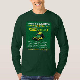 Camiseta Planilla de corte de hierba para cuidado de jardí