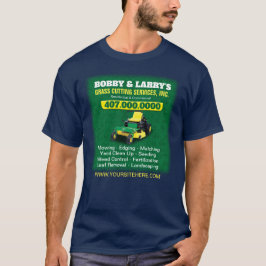 Camiseta Planilla de corte de hierba para cuidado de jardín