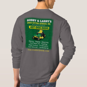 Camiseta Planilla de corte de hierba para cuidado de jardín