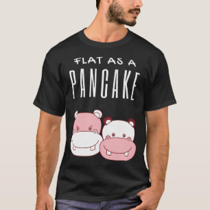Camiseta Plano Como Pareja De Panqueques Hippo Hippo Love