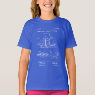 Camiseta Plano de buque de vela con patente