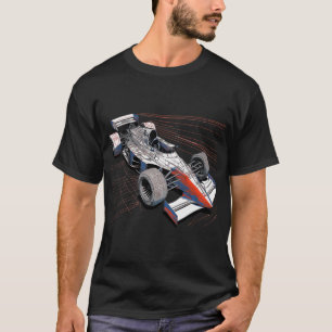 Camiseta Plano de ingeniería mecánica de coches de Carreras