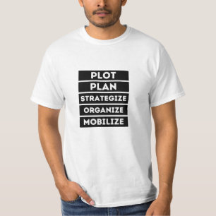 Camiseta Plano de lote Estrategia Organizar Movilizar