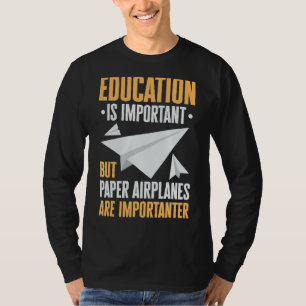 Camiseta Plano de papel Avión plegado Glider plegable Origa