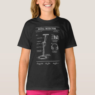 Camiseta plano de patente de detector de metales