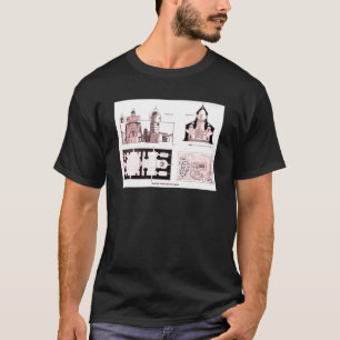 Camiseta plano de piso y cruz del Monasterio de San Bartolo