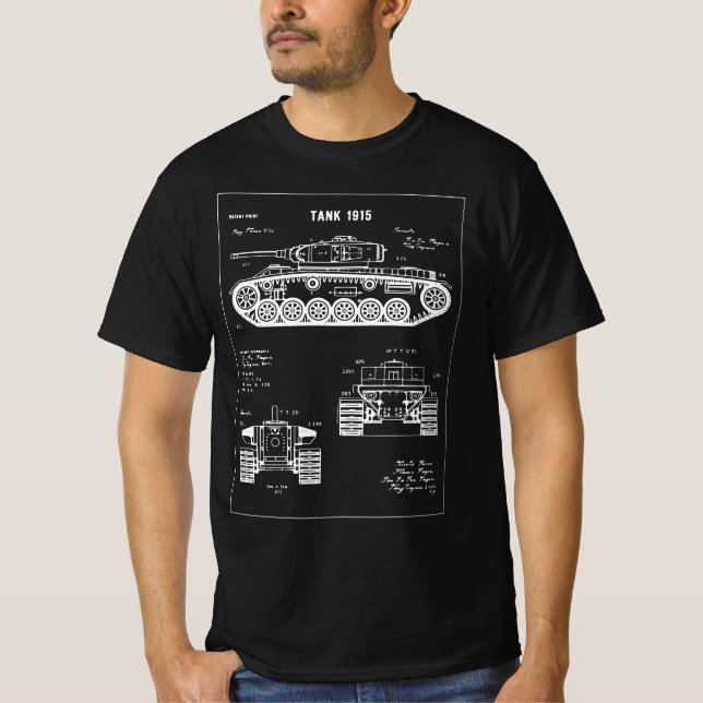 Camiseta Plano del tanque 1915 (Anverso)