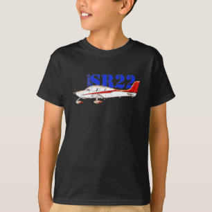Camiseta Plano estilizado Cirrus SR22 con tipografía audaz