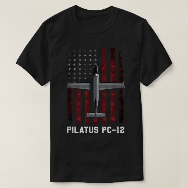 Camiseta Plano Pilatus PC 12 (Diseño del anverso)