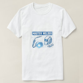 Camiseta Plano técnico de soldador maestro Arte esquemático