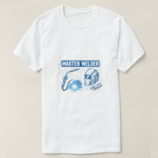 Camiseta Plano técnico de soldador maestro Arte esquemático