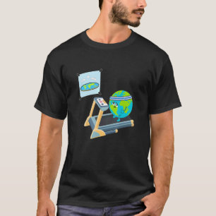 Camiseta Plano Tierra Treadmill Fitness Round Earth Oear