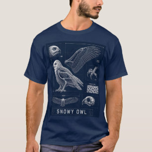 Camiseta Planos de Anatomía de Lechuza Nival