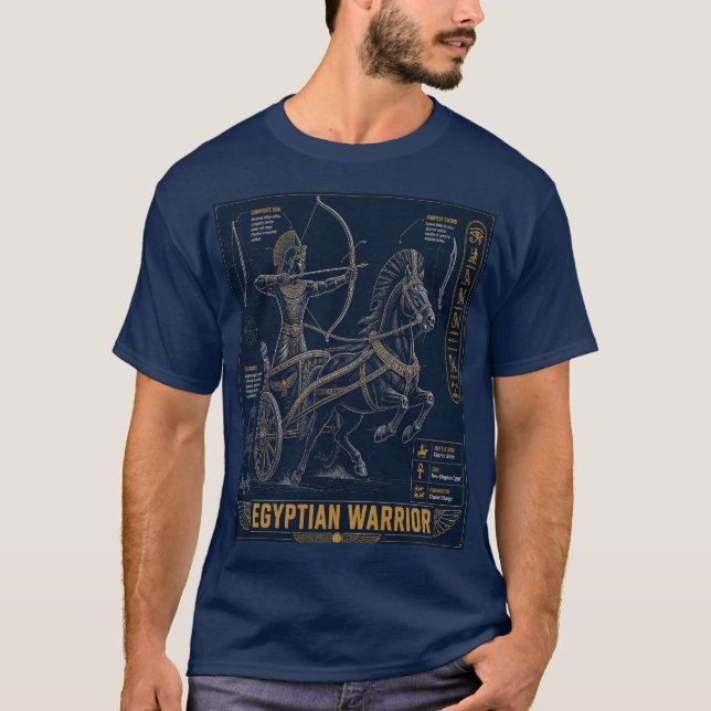 Camiseta Planos de Guerrero Egipcio (Anverso)