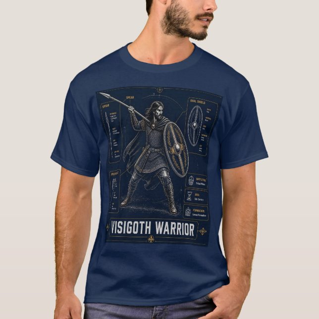 Camiseta Planos de Guerrero Visigodo (Anverso)