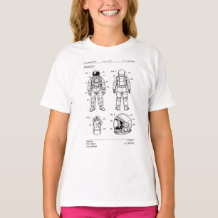 Camiseta planos de patente de traje espacial