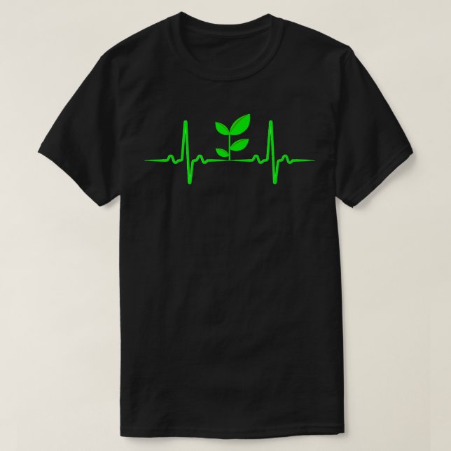 Camiseta Plant Heartbeat, Vegan Pulse, Vegetarian Vegan Pul (Diseño del anverso)