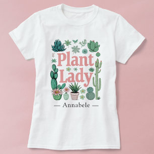 Camiseta Plant Lady Cute Personalizada