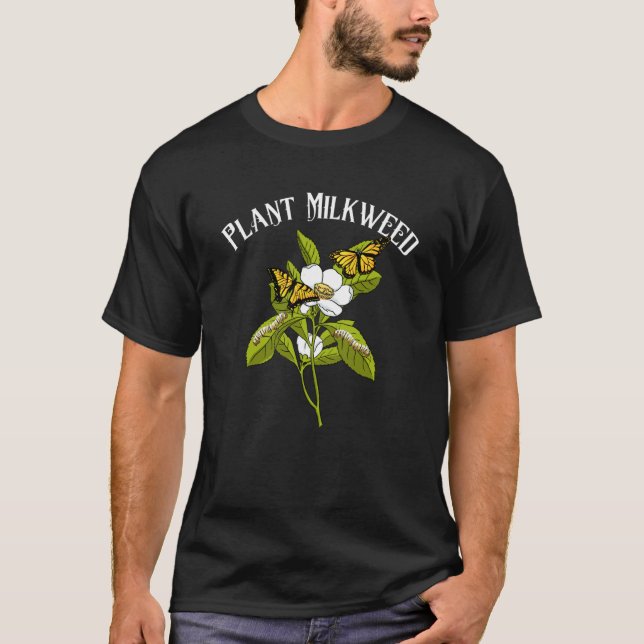 Camiseta Plant Milkweed Monarch Butterfly Caterpillar (Anverso)