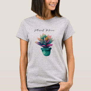 Camiseta Plant Mom Colorful Watercolant Plant T-Shirt