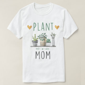 Camiseta Plant Mom Watercolor Boho Design