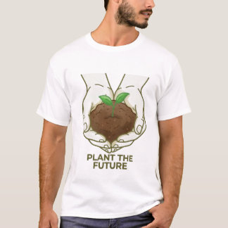 Camiseta Plant The Future Minimalista Gráfica de Jardinería