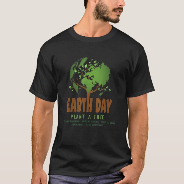 Camiseta Planta A Árbol del Día de la Tierra Reduzca la Pro (Anverso)