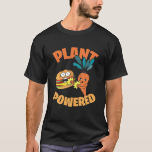 Camiseta Planta alimentada Hamburguesa Vs Pelea De Zanahori