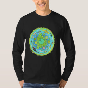 Camiseta Planta asiática de agua dulce de carpa de yeso azu