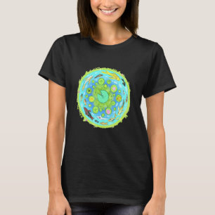 Camiseta Planta asiática de agua dulce de carpa de yeso azu