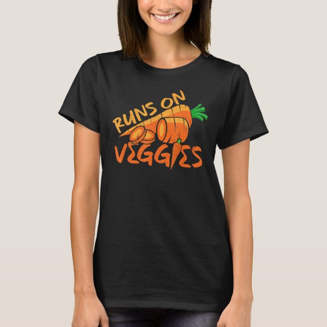 Camiseta Planta Basada En La Vegetación Carrot Go Vegan (Anverso)